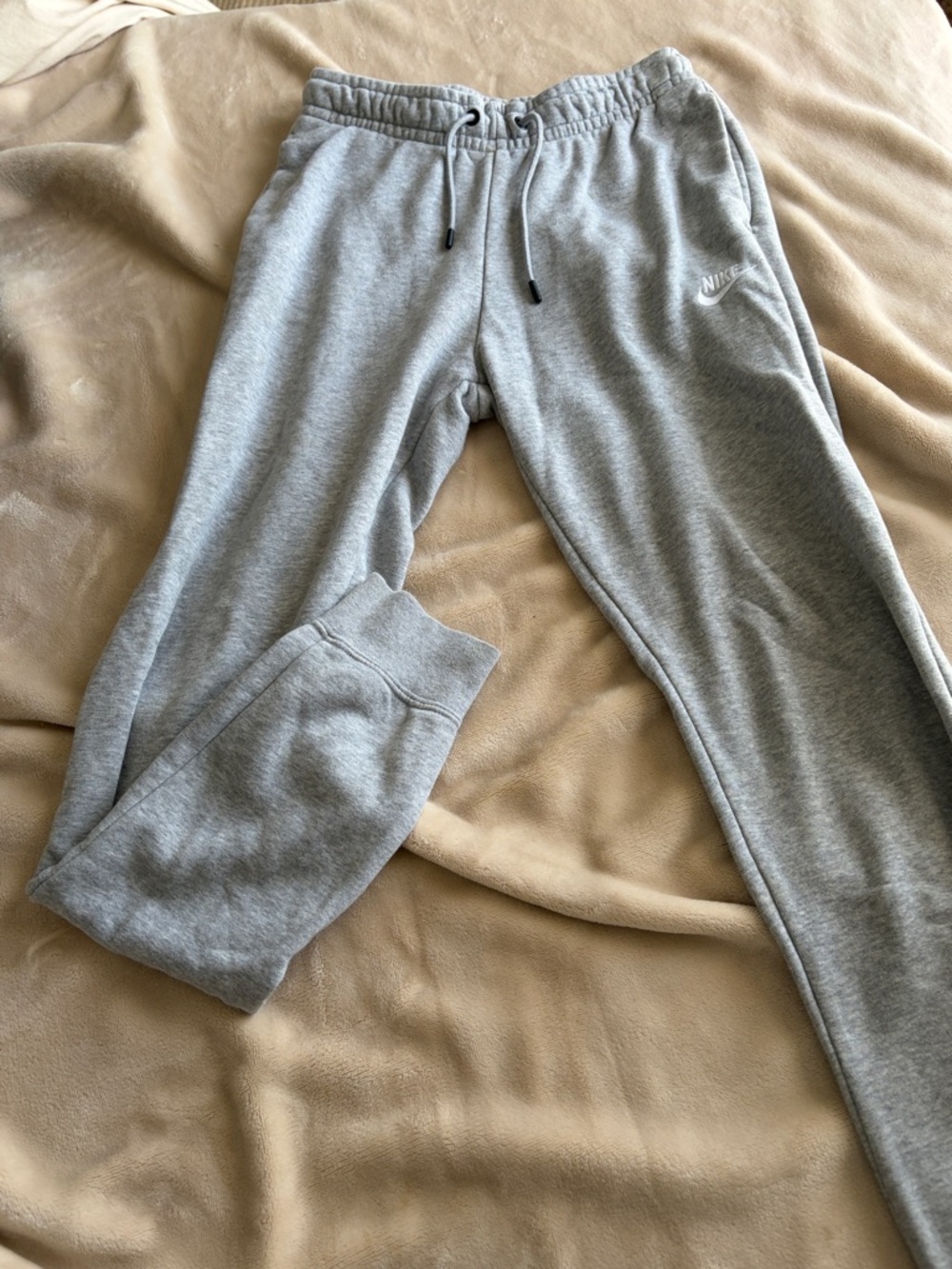 Nike Light Gray Pull-On Fleece Joggers